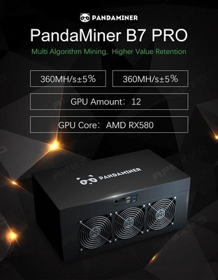 Panda Brand Mdel Eth B7 PRO 360m Miner Machine with 8PCS Graphics Cards
